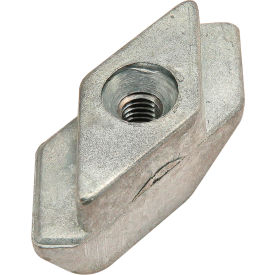 15 & 40 Series Rhombus Nut, M3, Slot 8, Die-Cast Zinc, Bright view 2