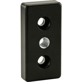 45 Series M12 Center Tap Base Plate, 45 x 90, Die-Cast Zinc, Black view 2