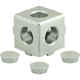 10 & 25 Series 3 Way - Light Squared Corner Connector view 2