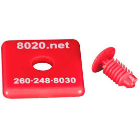 80/20 Inc 2015RED 80/20 2015RED 1010 End Cap, 1" x 1" x 1/8", Red image.