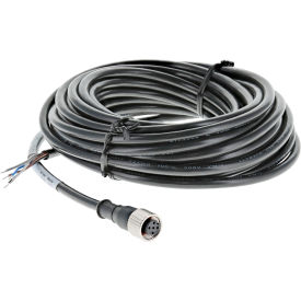 M12 To Flying Lead Cable, 5 Pin, 9M (30 Ft), Anodized Black, Fits 10-45 Series view 2