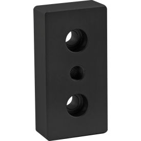 15 Series 1.5" X 3" Base Plate w/ 3-8/16, Tap In Center, Black view 2
