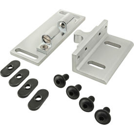 Tension Ball Latch with Mounting Brackets, Anodize Finish, Clear view 2