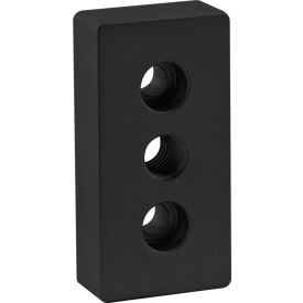15 Series 1.5" X 3" Base Plate w/ 1-2/13 Tap In Center, Black view 2