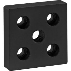 10 Series 2" X 2" Base Plate w/ 7-16/14 Tap In Center Black view 2
