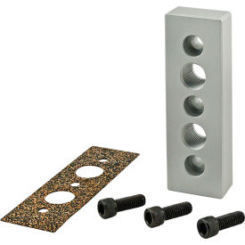 15 Series 1.5" x 4.5" End Mount Pressure Manifold Plate With 3/8" NPT view 2