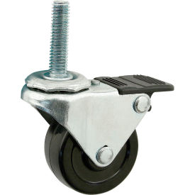3" Swivel Caster W/ 3/8-16 Stem W/ Brake view 2