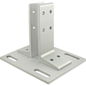 25 Series Floor Mount Base Plate, Clear Anodize view 2