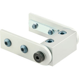 25 Series Right Angle Universal Living Hinge w/ Straight Arms, Clear view 2