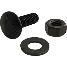 5/16-18 x 1.000" Slide-In Flanged Economy T-Slot Stud with Washer & Hex Nut, Black Zinc view 2