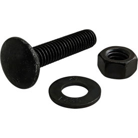 5/16-18 x 1.500" Slide-In Flanged Economy T-Slot Stud w/Washer & Hex Nut, Black Zinc view 2