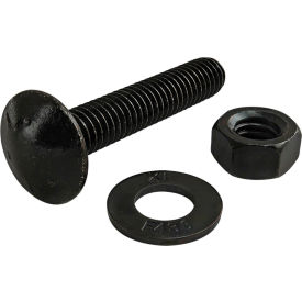5/16-18 x 1.750" Slide-In Flanged Economy T-Slot Stud with Washer & Hex Nut, Black Zinc view 2