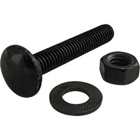 5/16-18 x 2.000" Slide-In Flanged Economy T-Slot Stud w/Washer & Hex Nut, Black Zinc view 2