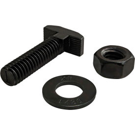 Bolt Assembly: 5/16-18 X 1.250" Drop-In T-Slot Stud With Washer And Hex Nut, Black Zinc view 2