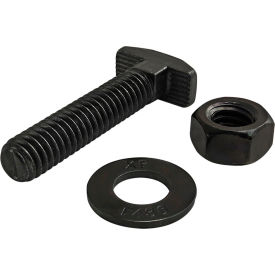 Bolt Assembly: 5/16-18 X 1.500" Drop-In T-Slot Stud With Washer And Hex Nut, Black Zinc view 2