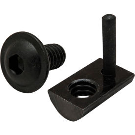 Bolt Assembly 1/4-20 x .500" Fbhscs & Roll-In T-Nut With Flex Handle, Black Zinc view 2
