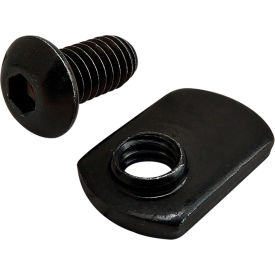 Bolt Assembly: 5/16-18 x .625" Bhscs & Slide-In Economy T-Nut - Offset Thread, Black view 2