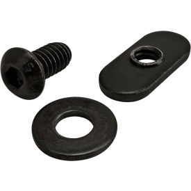 Bolt Assembly, 1/4-20 x .500", Slide-In Economy T-Nut, Centered Thread, Black view 2