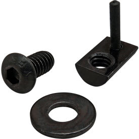 Bolt Assembly, 1/4-20 x .500" with Washer and Roll-In T-Nut w/ Flex Handle, Black view 2