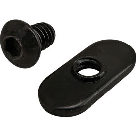 Bolt Assembly 1/4-20 x .375", Slide-In Economy T-Nut, Centered Thread, Black view 2