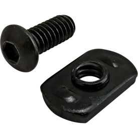 Bolt Assembly 1/4-20 x .625", Slide-In Economy T-Nut, Centered Thread, Black view 2