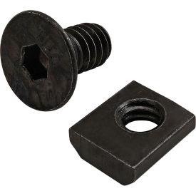 Bolt Assembly 1/4-20 x .500", FHSCS with Standard Slide-In T-Nut, Black view 2