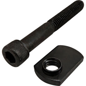 Bolt Assembly 5/16-18 x 2.250", SHCS and Slide-In Economy T-Nut, Offset Thread, Black view 2