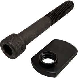 Bolt Assembly 5/16-18 x 2.500", SHCS and Slide-In Economy T-Nut, Offset Thread, Black view 2