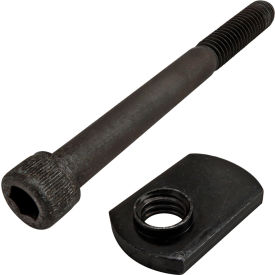 Bolt Assembly 5/16-18 x 3.25" SHCS and Slide-In Economy T-Nut, Offset Thread, Black view 2