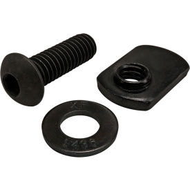 5/16-18 x 1.000 Button Head Socket Cap Screw w/Washer & Slide-In Economy, Black Zinc view 2
