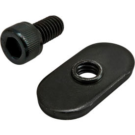 10-32 x .375 Socket Head Cap Screw & Slide-In Economy T-Nut, Black Zinc view 2