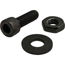 10-32 x .625 Socket Head Cap Screw w/Washer & Hex Nut, Black Zinc view 2
