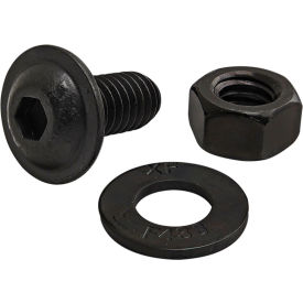 5/16-18 x .687 Flanged Button Head Socket Cap Screw w/Washer & Hex Nut, Black Zinc view 2