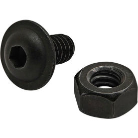 1/4-20 x .500 Flanged Button Head Socket Cap Screw & Hex Nut, Black Zinc view 2
