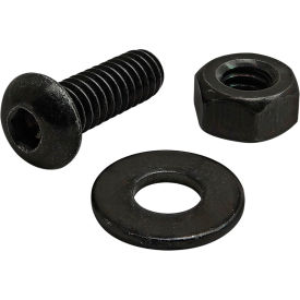 1/4-20 x .750 Button Head Socket Cap Screw w/Washer & Hex Nut, Black Zinc view 2