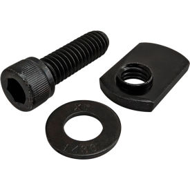 5/16-18 x 1.000 Socket Head Cap Screw w/Washer & Slide-In Economy T-Nut, Black Zinc view 2