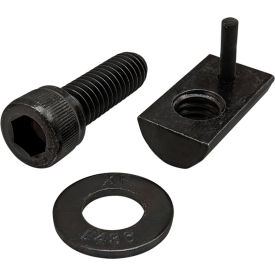 5/16-18 x 1.000 Socket Head Cap Screw w/Washer & Roll-In T-Nut w/Flex Handle, Black Zinc view 2