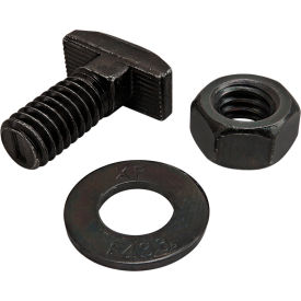 5/16-18 x .750 Drop-In T-Slot Stud w/Washer & Hex Nut, Black Zinc view 2