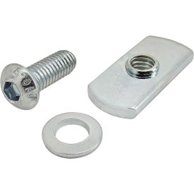 M6 x 16mm Bright Button Head Socket Cap Screw with Washer and Slide-In Economy T-Nut view 2