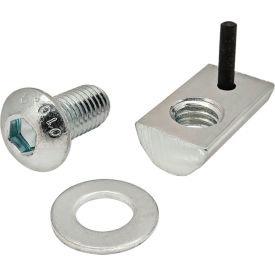 M8 x 16mm Button Head Socket Cap Screw with Washer and Roll-In T-Nut, Zinc view 2