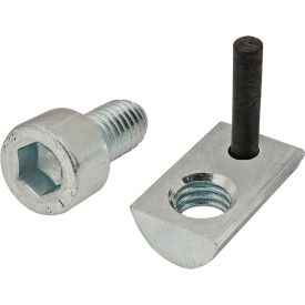 M6 x 12.00mm Socket Head Cap Screw and Roll-In T-Nut with Flex Handle, Zinc view 2