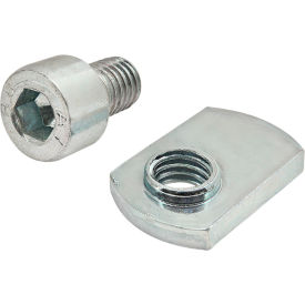 M8 x 12.00mm Socket Head Cap Screw and Slide-In Economy T-Nut Offset Thread, Zinc view 2