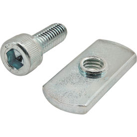 M6 x 16.00mm Socket Head Cap Screw with Slide-In Economy T-Nut Centered Thread, Zinc view 2