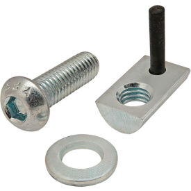 M6 x 20mm Button Head Socket Cap Screw with Washer and Roll-In T-Nut, Zinc view 2