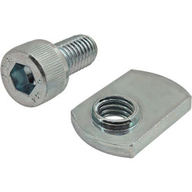 M8 x 16.00mm Socket Head Cap Screw and Slide-In Economy T-Nut Offset Thread view 2