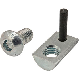M6 x 12.00mm Button Head Socket Cap Screw with Roll-In T-Nut with Flex Handle view 2