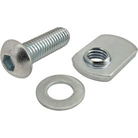 M8 x 25mm Bright Button Head Socket Cap Screw with Washer and T-Nut view 2