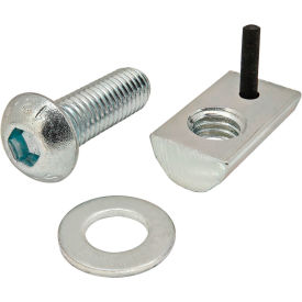 Bolt Assembly M8 x 25mm BHSCS w/Washer & Roll-In T-Nut w/Flex Handle, Bright Zinc view 2