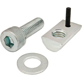 Bolt Assembly M8 x 25mm Bright SHCS w/Washer & Roll-In T-Nut w/Flex Handle, Bright Zinc view 2