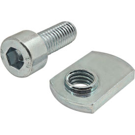 Bolt Assembly: M8 x 20mm Bright SHCS & Slide-In Economy T-Nut, Bright Zinc view 2